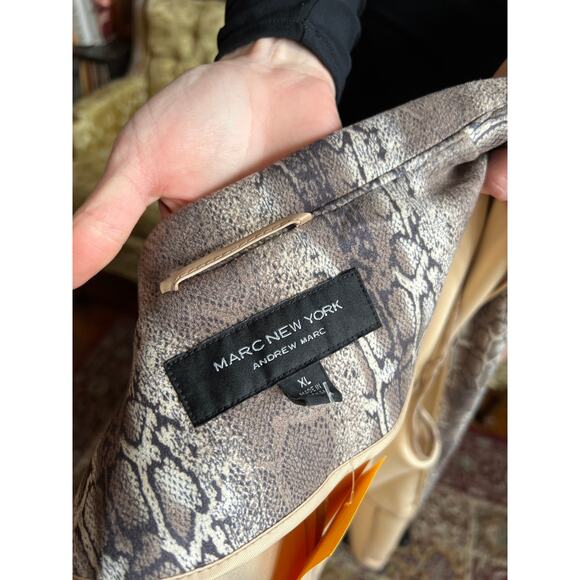 Marc New York Animal Print Faux Suede Soft Jacket Size XL - Picture 4 of 10